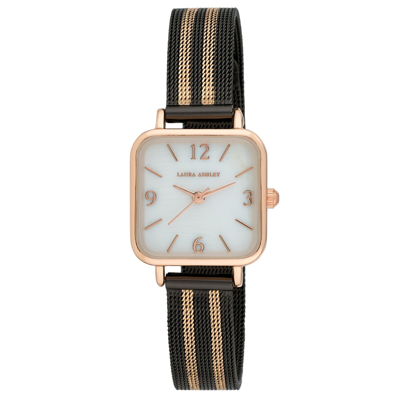 LAURA ASHLEY LAURA ASHLEY WOMEN'S 24MM SQUARE FACE MOTHER OF PEARL DIAL WATCH (LA2062)