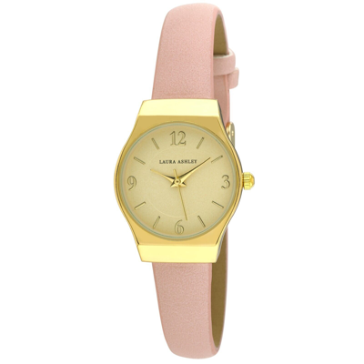 LAURA ASHLEY LAURA ASHLEY WOMEN'S 34MM OCTAGONAL CASE VEGAN LEATHER STRAP WATCH (LA2058)