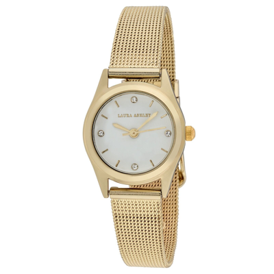 LAURA ASHLEY LAURA ASHLEY WOMEN'S 24MM ROUND MINI MESH EZ READER WATCH (LA2072)