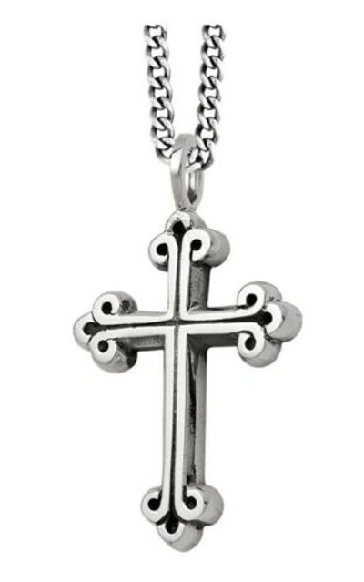 KING BABY STUDIO KING BABY QUEEN MEDIUM TRADITIONAL CROSS PENDANT 925 K12-5046