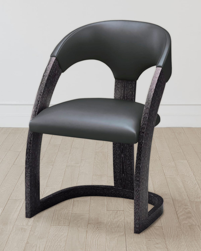WILLIAM D SCOTT DELIA EBONY CERUSED/GRAPHITE CHAIR