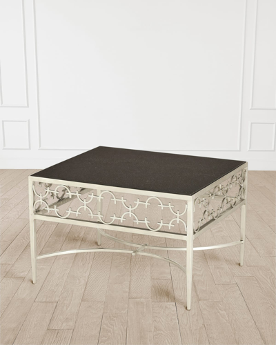 WILLIAM D SCOTT C-FRET SILVER COCKTAIL TABLE