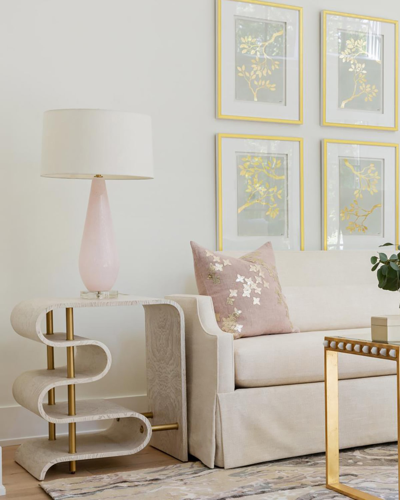 WILLIAM D SCOTT TRAVERSE WHITE SIDE TABLE