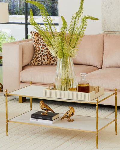 WILLIAM D SCOTT ACORN BRASS COCKTAIL TABLE