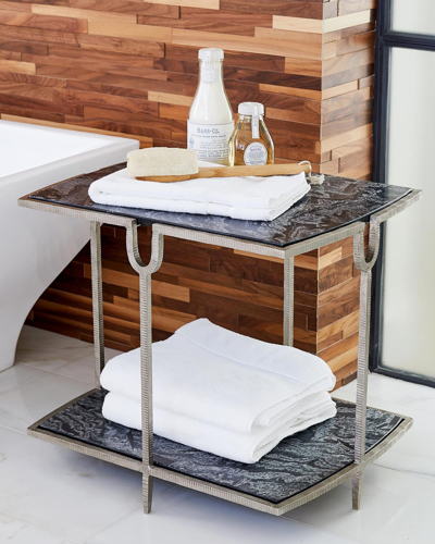 WILLIAM D SCOTT CURVE SILVER SIDE TABLE