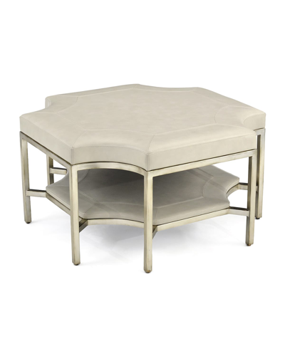 JOHN-RICHARD COLLECTION PARKDALE LEATHER OTTOMAN