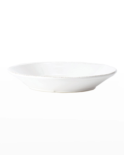VIETRI MELAMINE LASTRA WHITE SHALLOW BOWL