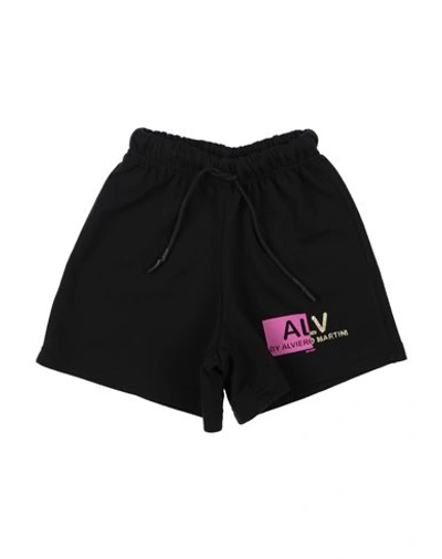 ALV BY ALVIERO MARTINI ALV BY ALVIERO MARTINI TODDLER GIRL SHORTS & BERMUDA SHORTS BLACK SIZE 6 COTTON, POLYESTER
