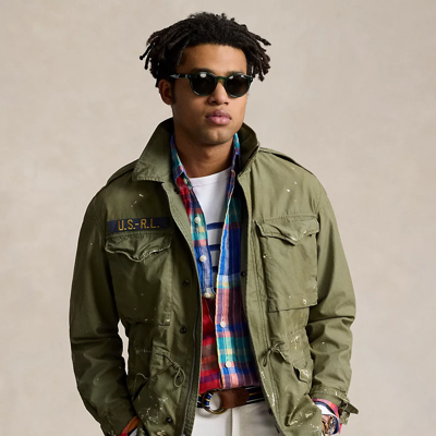 POLO RALPH LAUREN PAINT-SPLATTER TWILL FIELD JACKET
