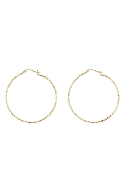 ARGENTO VIVO ARGENTO VIVO STERLING SILVER DIAMOND CUT HOOP EARRINGS