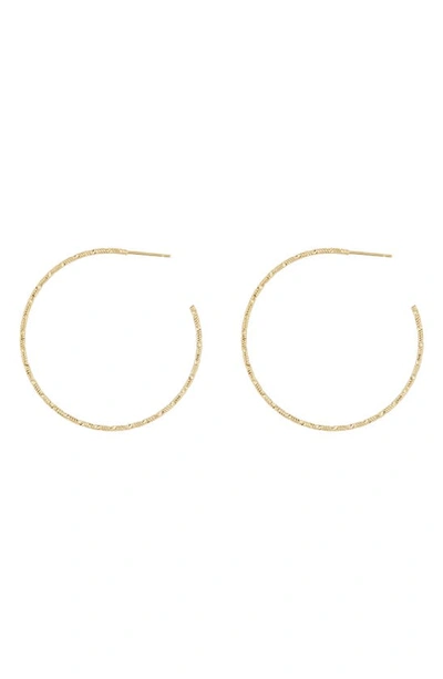 ARGENTO VIVO ARGENTO VIVO STERLING SILVER 40MM DIAMOND CUT HOOP EARRINGS