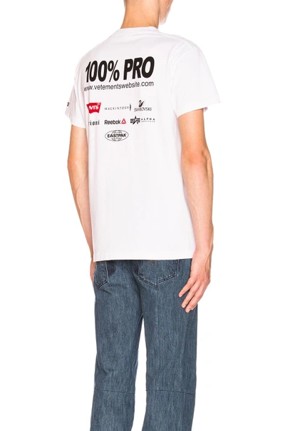 Vetements 100 discount pro t shirt