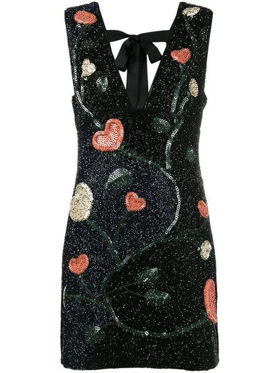knee length dresses for ladies Ganni - Kjoler - Sparkle Doubleface Mini Dress - Black