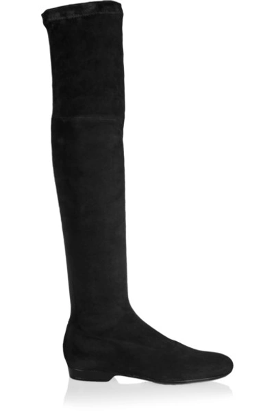 ROBERT CLERGERIE Fuji Stretch-Suede Over-The-Knee Boots