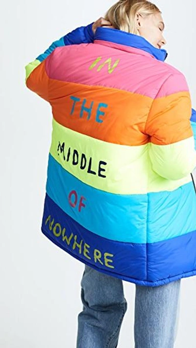 MIRA MIKATI NOWHERE RAINBOW PUFFER JACKET