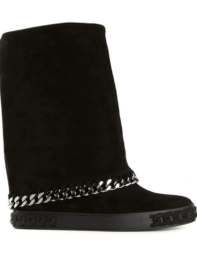 CASADEI Chain Detail Rubber Sole Boots
