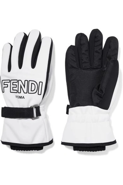 FENDI TWO-TONE SHELL SKI GLOVES