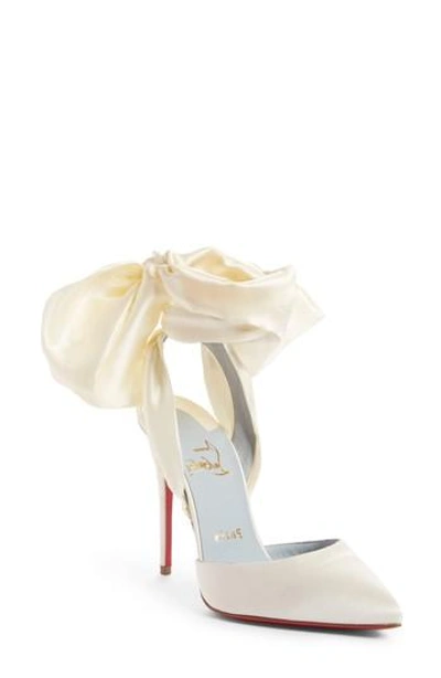 CHRISTIAN LOUBOUTIN DOUCE DU DESERT ANKLE TIE PUMP