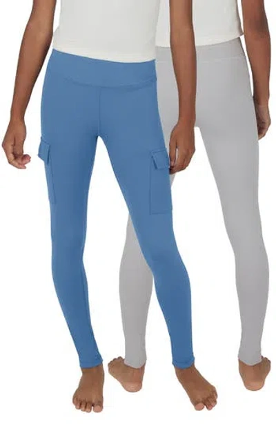 90 DEGREE BY REFLEX 90 DEGREE BY REFLEX KIDS' 2-PACK CARGO POCKET LEGGINGS