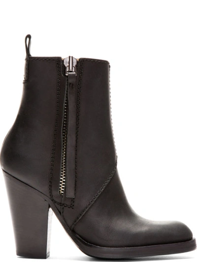 ACNE STUDIOS Black Leather Colt High Ankle Boots