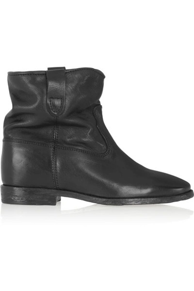 ISABEL MARANT Cluster Leather Concealed Wedge Ankle Boots