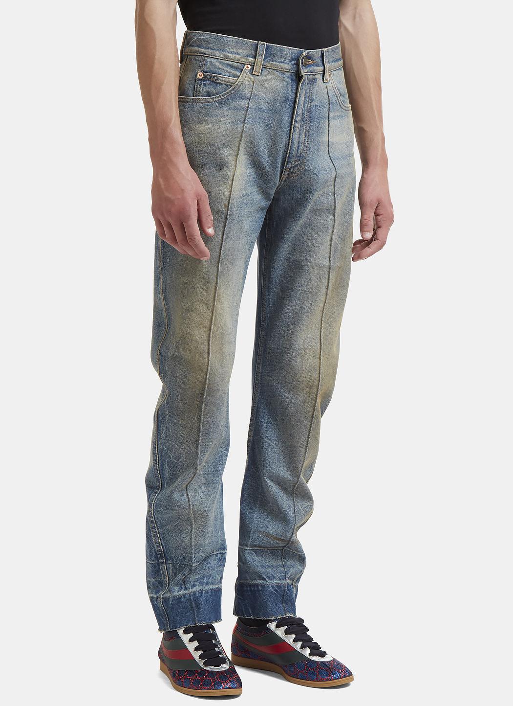 gucci distressed jeans