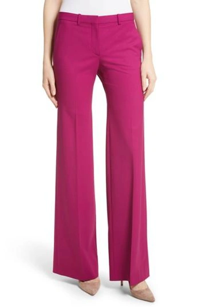 THEORY DEMETRIA 2 FLARE LEG GOOD WOOL SUIT PANTS