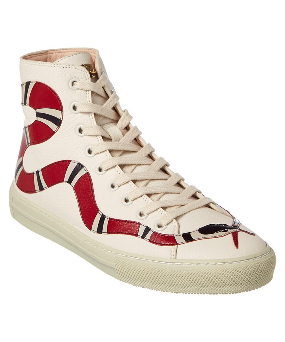 gucci snake high tops white