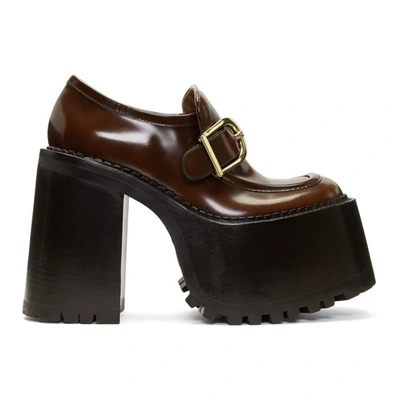 MARC JACOBS Brown Ruth Platform Loafers