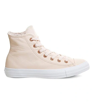 Converse all star low shop leather pastel rose tan