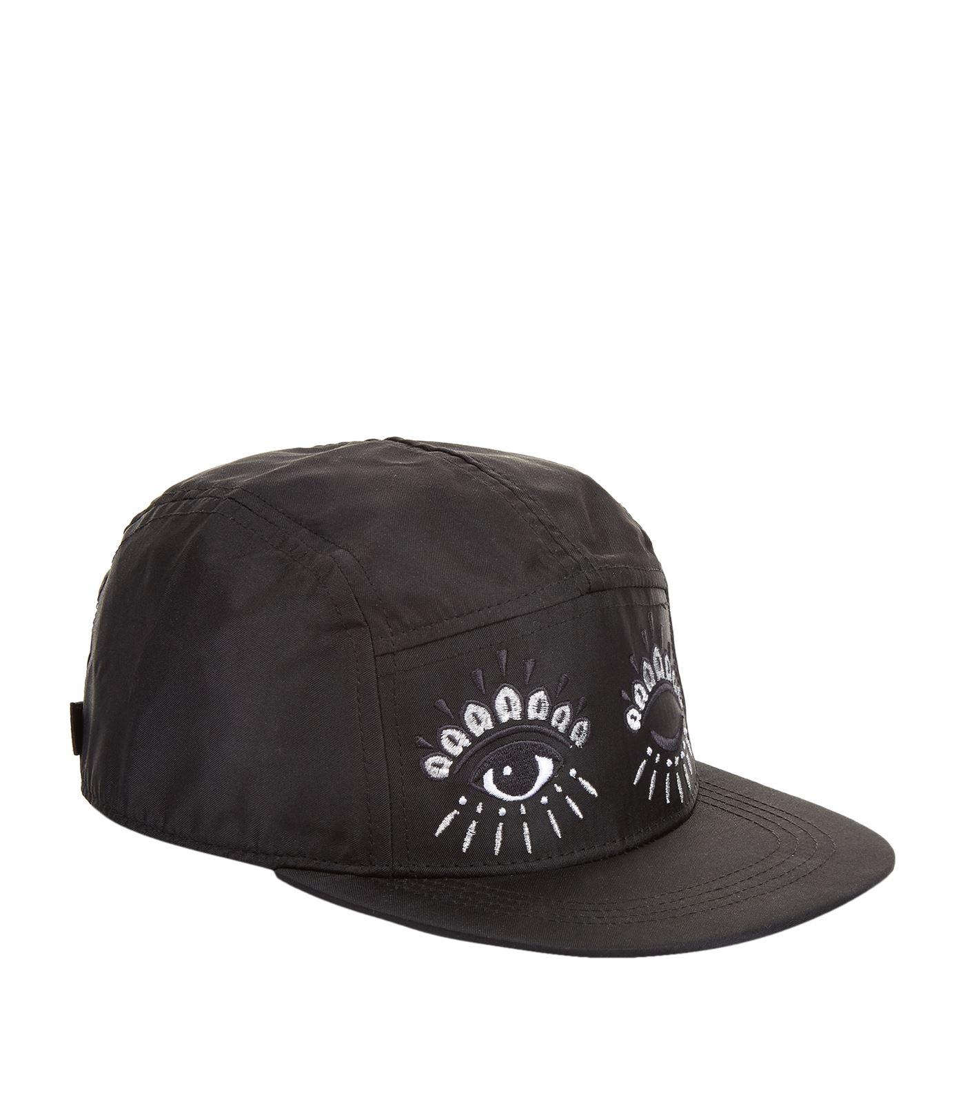 Shop Kenzo Winking Eye Baseball Cap In Black