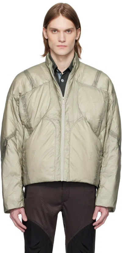 A. A. SPECTRUM GRAY TRANSFO CONVERTIBLE DOWN JACKET