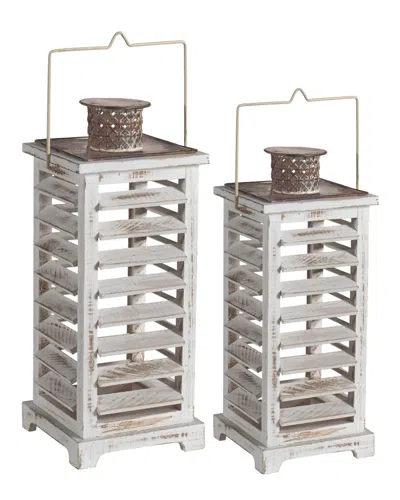 A AND B HOME A&B HOME SET OF 2 HESPER HANGING GARDEN LANTERNS