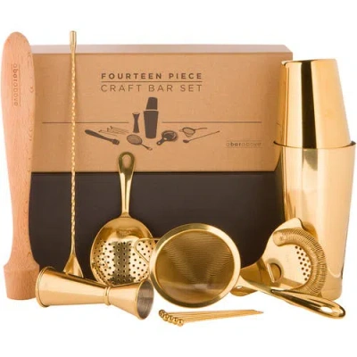 A BAR ABOVE A BAR ABOVE 14-PIECE CRAFT BAR SET, GOLD