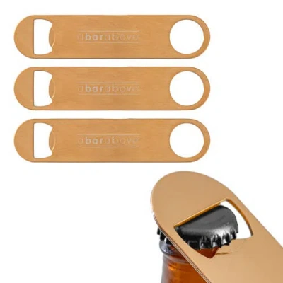 A BAR ABOVE A BAR ABOVE ANTIQUE COPPER BAR BLADE BOTTLE OPENER, 3 PACK