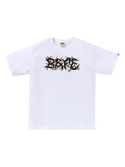 A BATHING APE CAMO LOGO-PRINT T-SHIRT