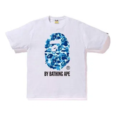 A BATHING APE A Bathing Ape Camouflage Ape Head Logo T-Shirt 'White Blue'