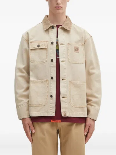 A BATHING APE CORDUROY-COLLAR JACKET