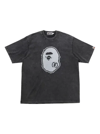 A BATHING APE HEAD COTTON T-SHIRT