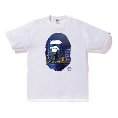 A BATHING APE A Bathing Ape HongKong 13th Anniversary Ape Head T-Shirt 'White'