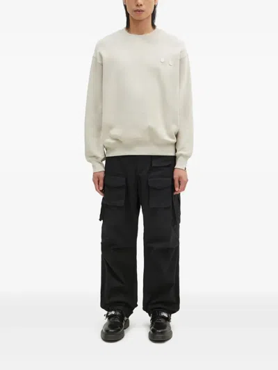 A BATHING APE LOGO-EMBROIDERED CREW NECK SWEATSHIRT