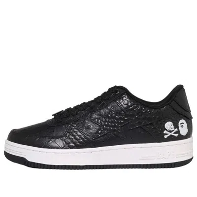A BATHING APE NEIGHBORHOOD x A BATHING APE Bape STA Leather Low 'Black'