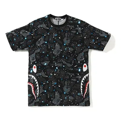 A BATHING APE A Bathing Ape Space Camouflage Side Shark T-Shirt 'Black'