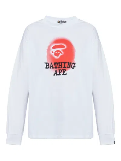 A BATHING APE SPRAY-PRINT LONG-SLEEVE SWEATSHIRT