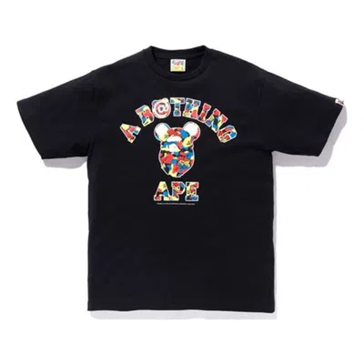A BATHING APE A Bathing Ape x Medicom Toy Camo College Tee 'Black'
