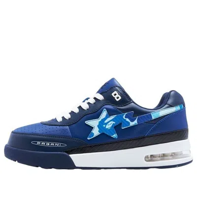 A BATHING APE A BATHING APE x Pagani ROAD Sta Leather Low 'Blue'