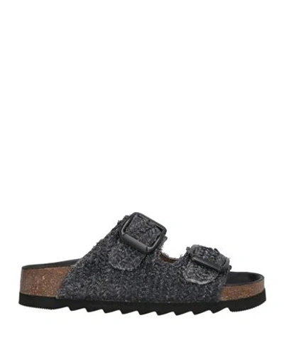 A CHOICE OF FREEDOM A CHOICE OF FREEDOM WOMAN SANDALS BLACK SIZE 8 TEXTILE FIBERS