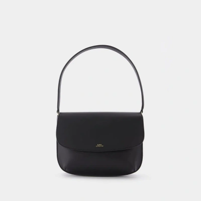 APC SARAH SHOULDER BAG - A.P.C. - LEATHER - BLACK