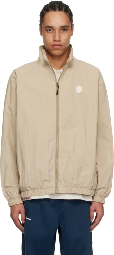 AAPE BY A BATHING APE BEIGE 'AAPE NOW' LIGHT WEIGHT JACKET
