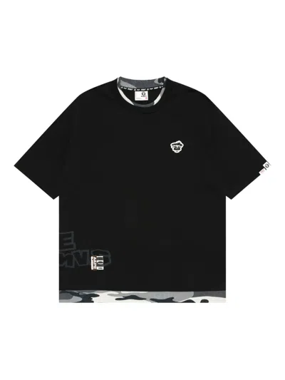 AAPE BY A BATHING APE CAMOUFLAGE-DETAIL COTTON T-SHIRT